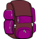 download Backpack Green Brown clipart image with 270 hue color