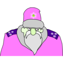 download Colonel Frost Russian Military Santa Claus clipart image with 90 hue color