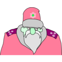 download Colonel Frost Russian Military Santa Claus clipart image with 135 hue color