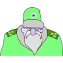 download Colonel Frost Russian Military Santa Claus clipart image with 270 hue color