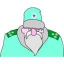download Colonel Frost Russian Military Santa Claus clipart image with 315 hue color