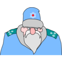 download Colonel Frost Russian Military Santa Claus clipart image with 0 hue color