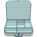 download Suitcase With Compartment clipart image with 135 hue color