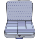 download Suitcase With Compartment clipart image with 180 hue color
