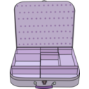 download Suitcase With Compartment clipart image with 225 hue color