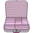 download Suitcase With Compartment clipart image with 270 hue color