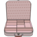 download Suitcase With Compartment clipart image with 315 hue color