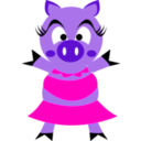 download Madame Pig clipart image with 315 hue color