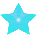 download Star Icon clipart image with 180 hue color