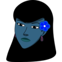 download Woman Head With Flower clipart image with 180 hue color