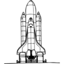 download Space Shuttle Liftoff clipart image with 180 hue color