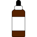 download Dropper Bottle With Label clipart image with 0 hue color