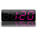 download Digital Clock clipart image with 180 hue color