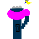 download Tree clipart image with 180 hue color