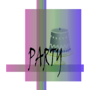 download Party clipart image with 225 hue color