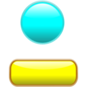 download Glossy Button With Bezel Boton Brillante Con Bisel clipart image with 180 hue color