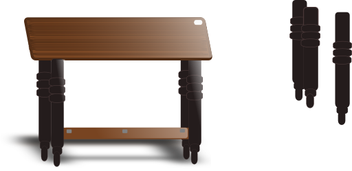 Teak Top Table