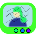 download Tv Icon clipart image with 90 hue color