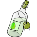 download Bottle With Moonshine clipart image with 45 hue color
