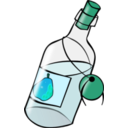download Bottle With Moonshine clipart image with 135 hue color