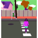 download Neighborhood Street clipart image with 270 hue color