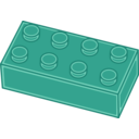 download Blue Lego Brick clipart image with 315 hue color