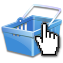 download Shopping Basket Blue clipart image with 0 hue color