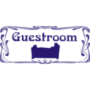 download Guestroom Door Sign clipart image with 45 hue color