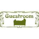 download Guestroom Door Sign clipart image with 225 hue color