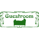 download Guestroom Door Sign clipart image with 270 hue color