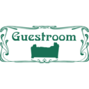 download Guestroom Door Sign clipart image with 315 hue color