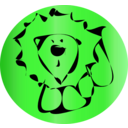 download Lion Icon clipart image with 90 hue color