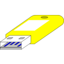 download Usb Key Pen Blue Connector Side clipart image with 180 hue color