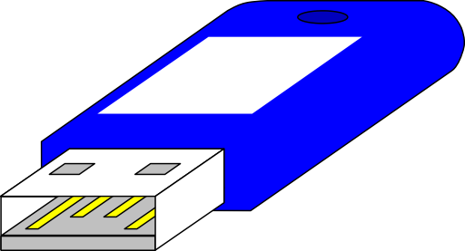 Usb Key Pen Blue Connector Side