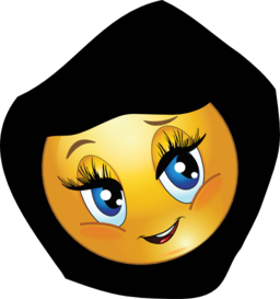 Girl With Hijab Smiley Emoticon