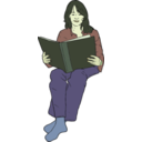 download Michelle Kempner Reading clipart image with 45 hue color