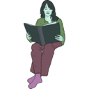 download Michelle Kempner Reading clipart image with 135 hue color