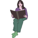 download Michelle Kempner Reading clipart image with 315 hue color