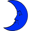 download Heraldic Crescent clipart image with 180 hue color
