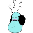 download Bald Thinker Man clipart image with 180 hue color