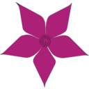 download Purple Flower clipart image with 0 hue color