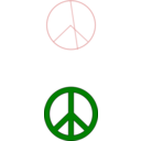 download Green Peace Symbol Black Border clipart image with 0 hue color