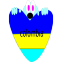 download Colombia clipart image with 180 hue color