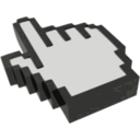download 3d Hand Cursor clipart image with 180 hue color