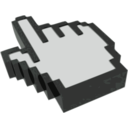 download 3d Hand Cursor clipart image with 270 hue color
