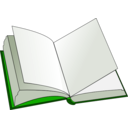 download Open Book clipart image with 90 hue color