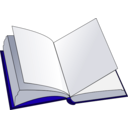 download Open Book clipart image with 225 hue color