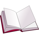 download Open Book clipart image with 315 hue color