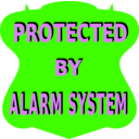 download Protected By Alarm System Sign 2 clipart image with 225 hue color