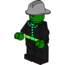 download Lego Town Fireman 2 clipart image with 90 hue color